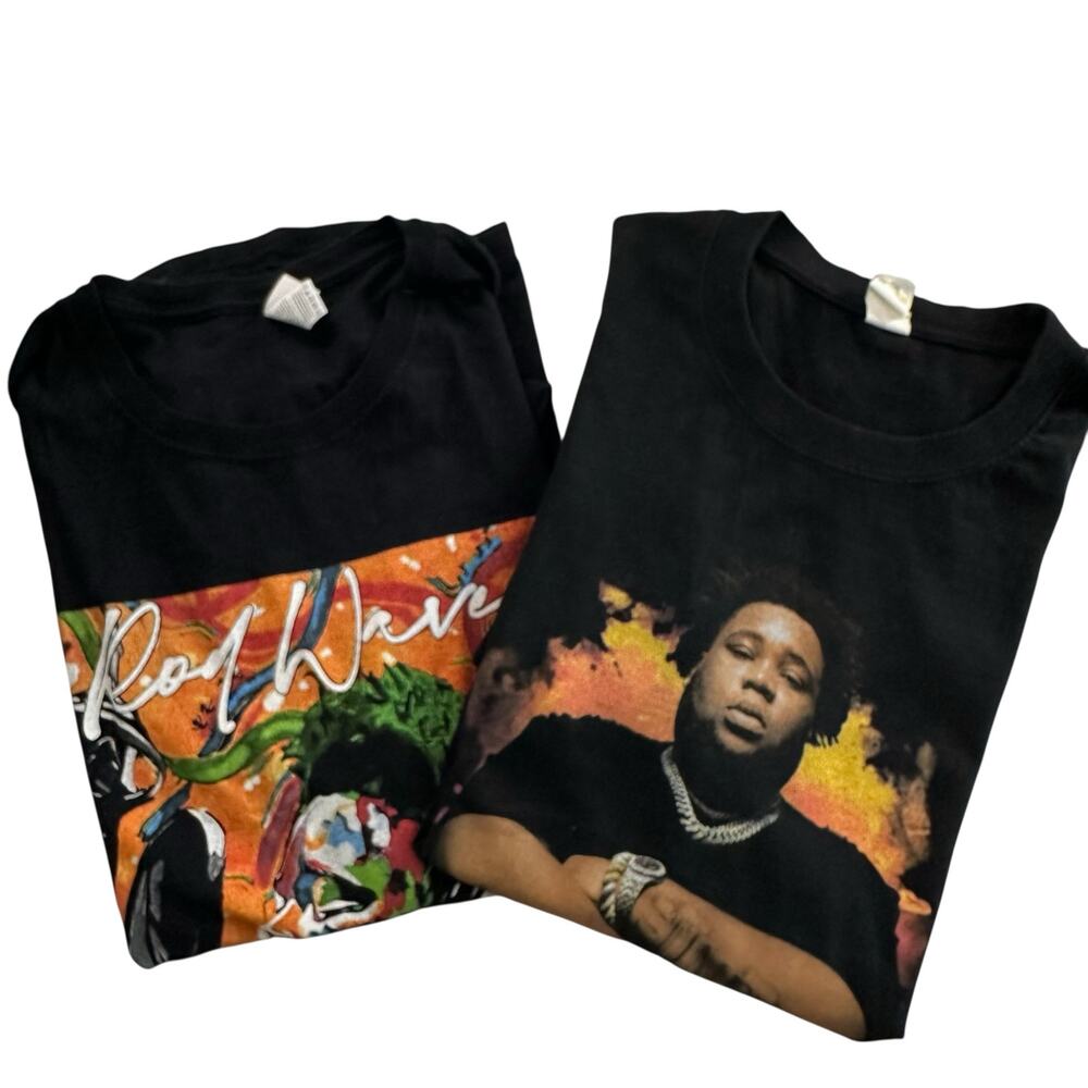 Mens T-Shirt Size XL Rod Wave Bundle Rap Music Concert Beautiful Mind Tour Fan